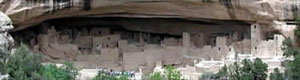 Photo of Cliff Palace at Mesa Verde, the largest group of cliff dwelling.