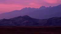 Colorado Attractions: The Great Sand Dunes National Park and Preserve Sunset near San Luis Valley 